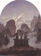 Carl Gustav Carus The Goethe Monument (mk45) oil on canvas
